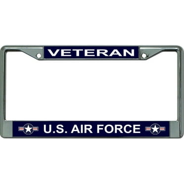 US UNITED STATES AIR FORCE MILITARY License Plate Frame Stainless US UNITED STATES AIR FORCE MILITARY License Plate Frame Stainless